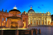 St. Peter's Basilica and fountain St. Peter's Basilica and fountain