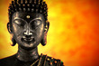 Statue de Buddha sur fond de lumière