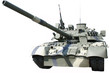Russian main battle tank T-80 isolated on white background