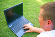 Working Outdoor On Grass