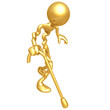 Old Man Walking With Cane