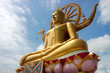 Big golden Buddha monument on the island of Samui, Thailand