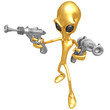 Alien Invader With Retro Rayguns