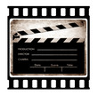 35mm slide frame with film clapboard..