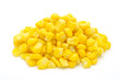 Stack of sweetcorn kernels in isolated white background Stack of sweetcorn kernels in isolated white background