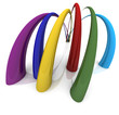 Illustration: liquid curves in the colors of the rainbow liquid curves in the colors of the rainbow