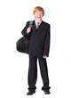 schoolboy isolated on white