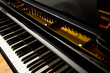Closeup of Grand Piano Keys