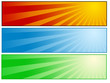 Illustration: Sunny banner set Sunny banner set