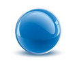 3d vector blue sphere