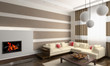 modern private interior (3D rendering).