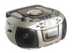 There is a grey audio equipment for loud music