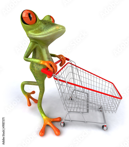 Grenouille fait du shopping