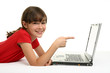 Girl using laptop