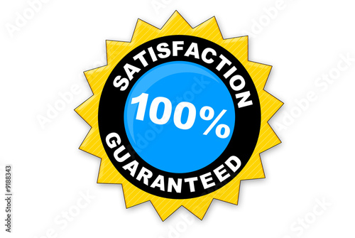 Illustration: 100% satisfaction guaranteed 100% satisfaction guaranteed