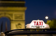 Taxi near the Arc De Triomphe in Paris