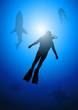 Scuba diving background Scuba diving background