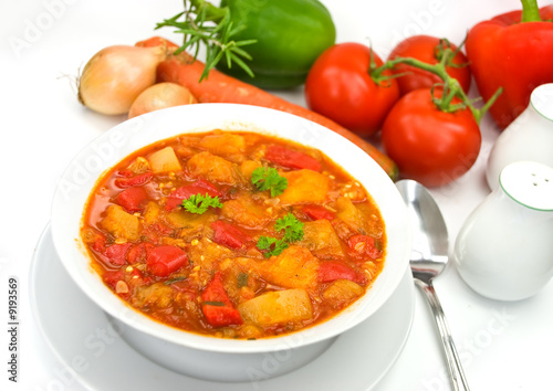 Gemüse Suppe -Auflauf-