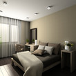 Iinterior of modern bedroom. 3D render