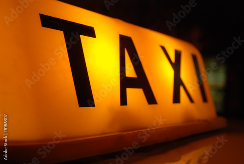 Photo: TAXI inscription TAXI inscription
