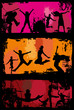 danse et musique - silhouettes en mouvement