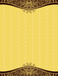 yellow background with decorative ornaments, vector