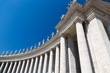 Colonnade on Saint Peter square in Rome Italy.