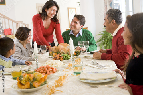 Photo: Family All Together At Christmas Dinner Family All Together At Christmas Dinner