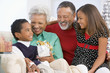 Family Portrait At Christmas