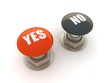 Buttons with Yes and No