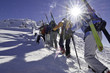 Aufstieg in strahlender Wintersonne