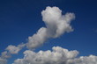 Cumulus Wolken türmen sich auf, Wetter