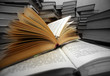 Many old books combined by a heap Many old books combined by a heap