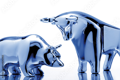 Photo: Bulle und Bär, Figuren Bulle und Bär, Figuren