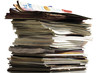 Stack of magazines, close-up