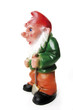 Garden gnome with spade, close-up