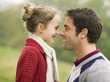 Germany, Baden-Württemberg, Swabian mountains, Father and daughter, portrait
