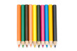 colorful pencils on white background colorful pencils on white background