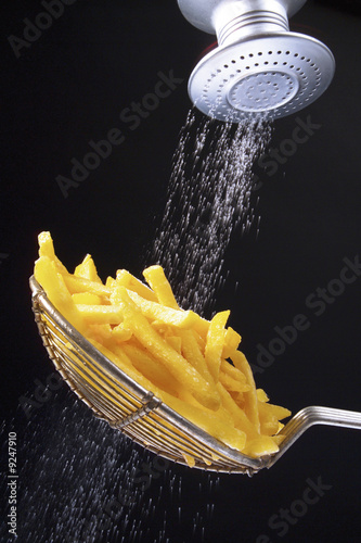 Photo: salted chips, black background, cut-out salted chips, black background, cut-out