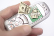 Photo: Mobile phone displaying symbol for telephone banking, close-up Mobile phone displaying symbol for telephone banking, close-up