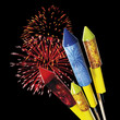 Firework and rockets, close-up