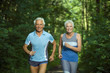 Senior couple jogging, portrait Senior couple jogging, portrait