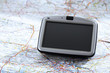 Navigation instrument on map, close-up