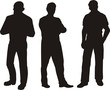 Silhoutte Of Men Standing