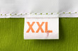 real macro of XXL size clothing label
