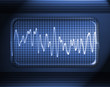 sound or audio wave in metal panel
