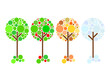 Vector illustration of four seasons