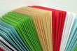 Colored sheets of paper