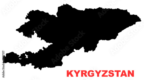 Illustration: Kyrgyzstan map Kyrgyzstan map