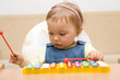 baby with instrument